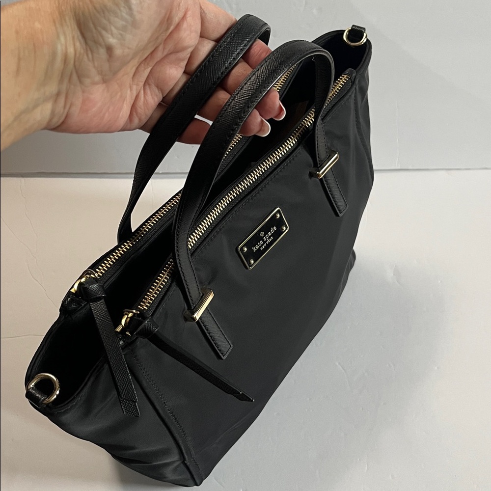 KATE SPADE NEW YORK 
Wilson Road Alyse black nylon satchel - Picture 5 of 8